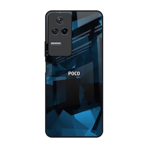 Polygonal Blue Box Glossy Case For Poco F4 5G