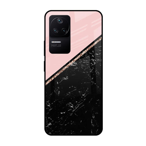 Marble Texture Pink Glossy Case For Poco F4 5G