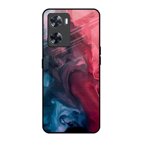 Blue & Red Smoke Glossy Case for Oppo A57 4G