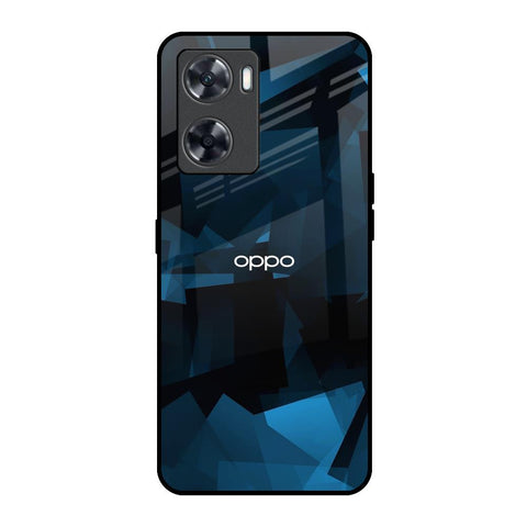 Polygonal Blue Box Glossy Case For Oppo A57 4G