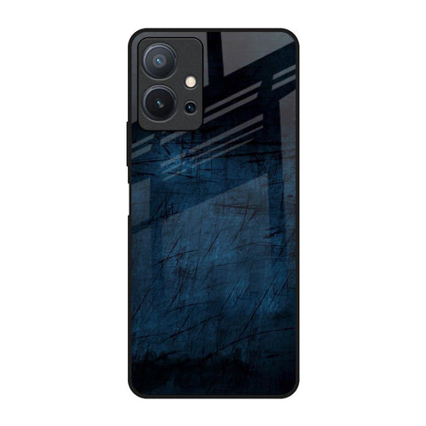 Dark Blue Grunge Glossy Case for Vivo T1 5G
