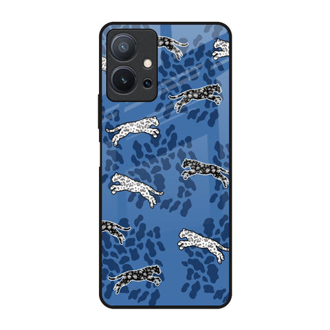 Blue Cheetah Glossy Case for Vivo T1 5G