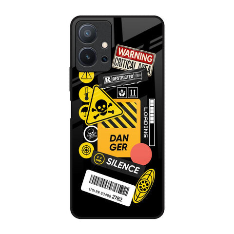 Danger Signs Glossy Case for Vivo T1 5G