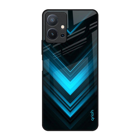 Vertical Blue Arrow Glossy Case For Vivo T1 5G