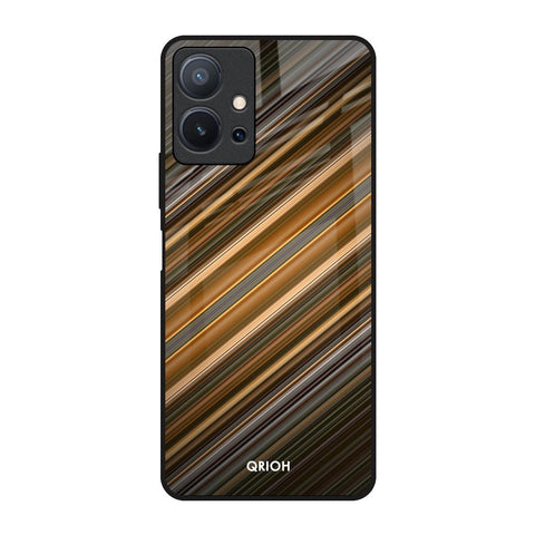 Diagonal Slash Pattern Glossy Case for Vivo T1 5G