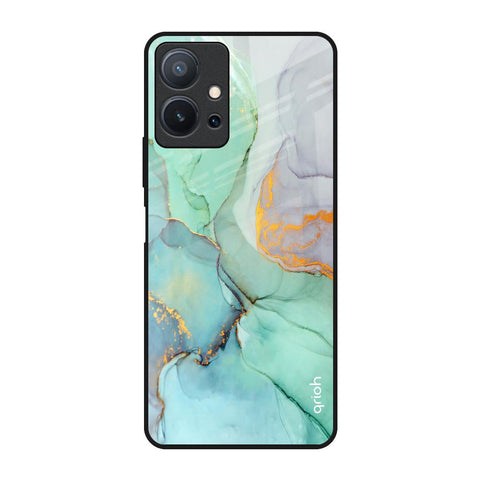 Green Marble Glossy Case for Vivo T1 5G