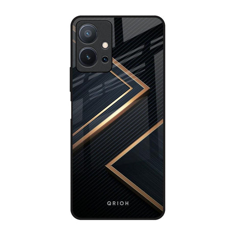 Sleek Golden & Navy Glossy Case for Vivo T1 5G