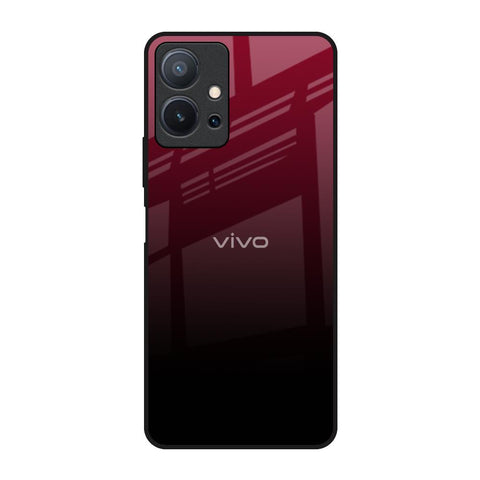 Wine Red Glossy Case For Vivo T1 5G