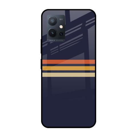 Tricolor Stripes Glossy Case For Vivo T1 5G