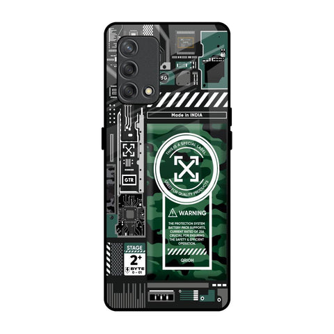 Green Camo Circuit Glossy Case for Oppo F19s