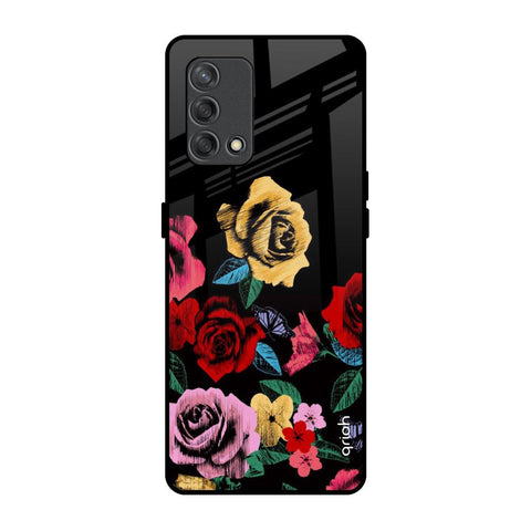 Floral Decorative Glossy Case For Oppo F19s