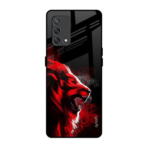 Red Angry Lion Glossy Case for Oppo F19s