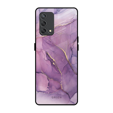 Purple Gold Marble Glossy Case for Oppo F19s