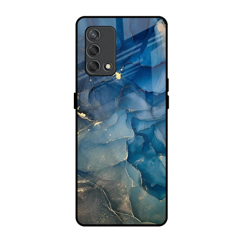 Blue Cool Marble Glossy Case for Oppo F19s