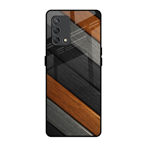Tri Color Wood Glossy Case for Oppo F19s