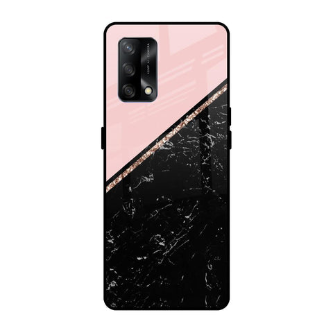 Marble Texture Pink Glossy Case For Oppo F19s