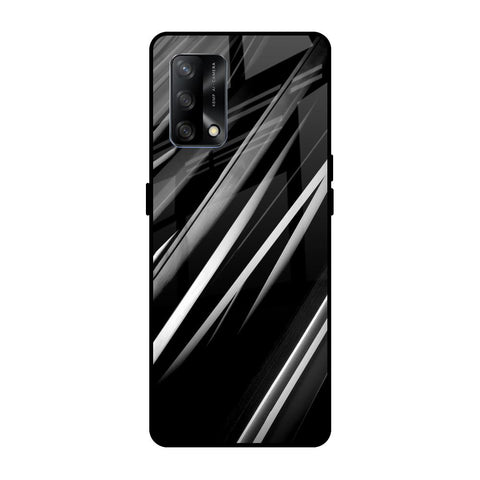 Black & Grey Gradient Glossy Case For Oppo F19s