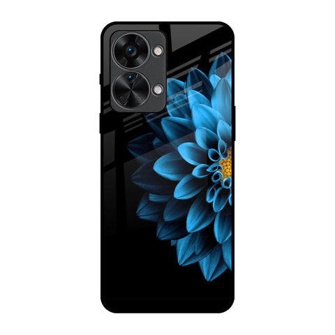 Half Blue Flower Glossy Case for OnePlus Nord 2T 5G