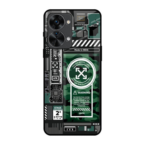 Green Camo Circuit Glossy Case for OnePlus Nord 2T 5G