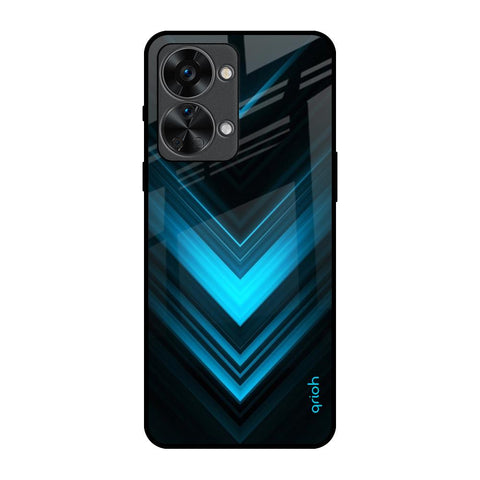 Vertical Blue Arrow Glossy Case For OnePlus Nord 2T 5G