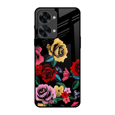 Floral Decorative Glossy Case For OnePlus Nord 2T 5G