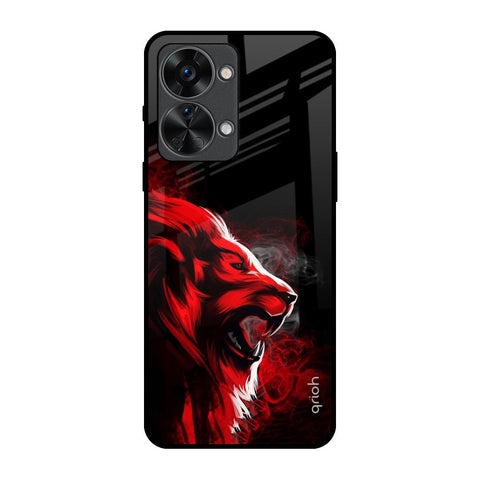 Red Angry Lion Glossy Case for OnePlus Nord 2T 5G