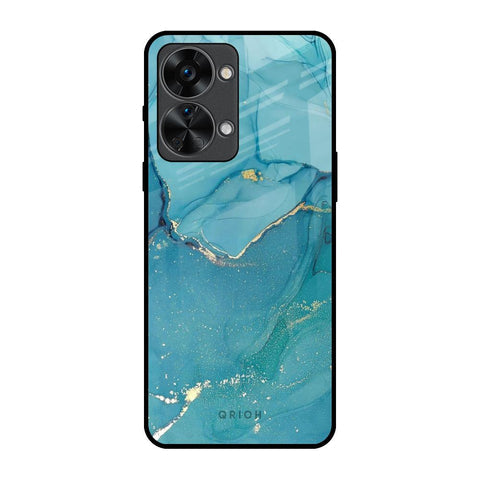 Blue Golden Glitter Glossy Case for OnePlus Nord 2T 5G