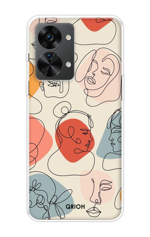 Abstract Faces Soft Cover for OnePlus Nord 2T 5G