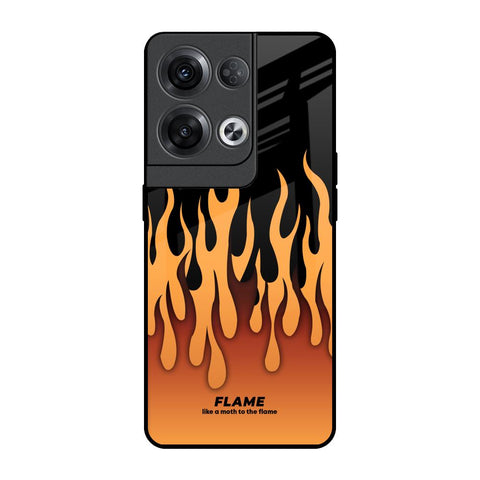 Fire Flame Glossy Case for Oppo Reno8 Pro 5G