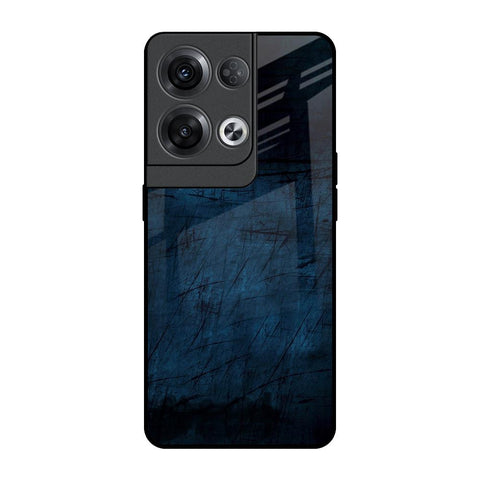 Dark Blue Grunge Glossy Case for Oppo Reno8 Pro 5G