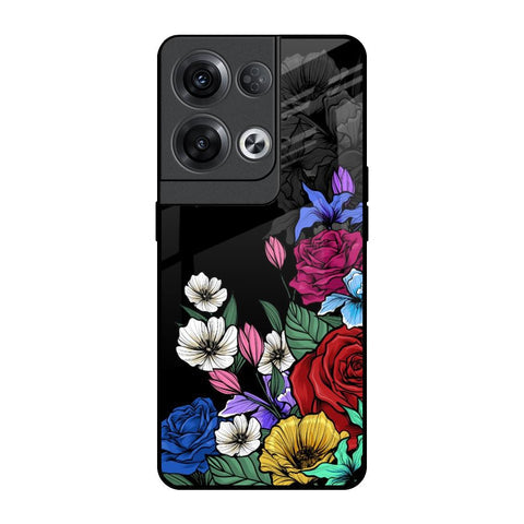 Rose Flower Bunch Art Glossy Case for Oppo Reno8 Pro 5G