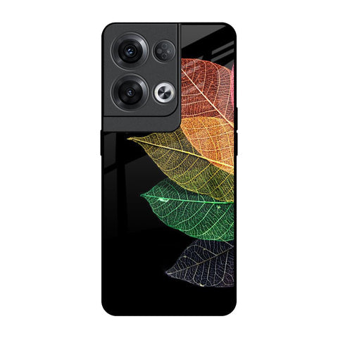 Colorful Leaves Glossy Case for Oppo Reno8 Pro 5G