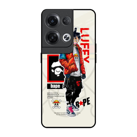 Bape Luffy Glossy Case for Oppo Reno8 Pro 5G