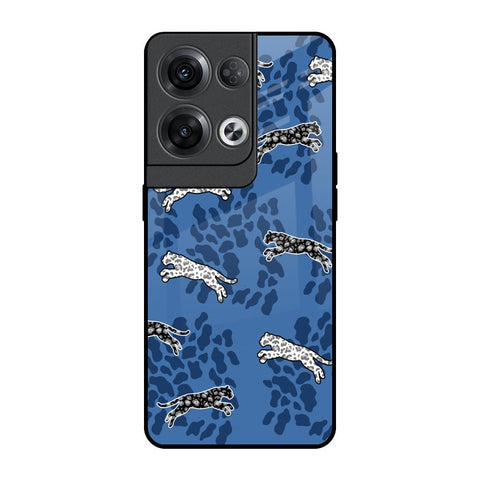 Blue Cheetah Glossy Case for Oppo Reno8 Pro 5G