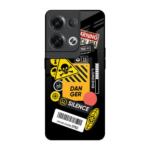Danger Signs Glossy Case for Oppo Reno8 Pro 5G