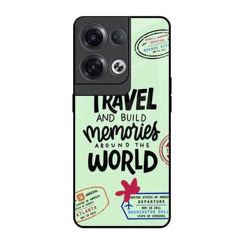 Travel Stamps Glossy Case for Oppo Reno8 Pro 5G