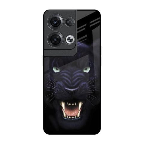 Angry Black Leopard Glossy Case for Oppo Reno8 Pro 5G