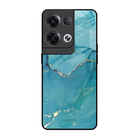 Blue Golden Glitter Glossy Case for Oppo Reno8 Pro 5G