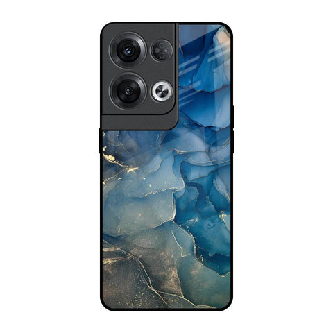 Blue Cool Marble Glossy Case for Oppo Reno8 Pro 5G