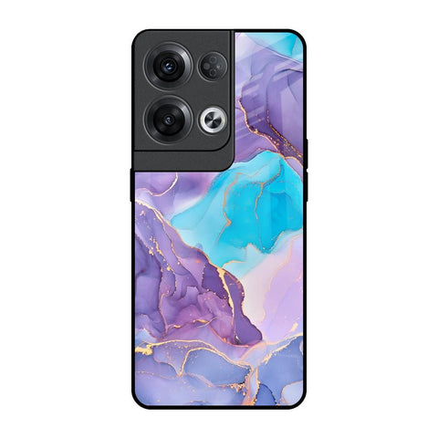 Alcohol ink Marble Glossy Case for Oppo Reno8 Pro 5G