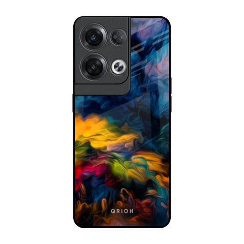 Multicolor Oil Painting Glossy Case for Oppo Reno8 Pro 5G