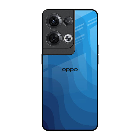Blue Wave Abstract Glossy Case for Oppo Reno8 Pro 5G