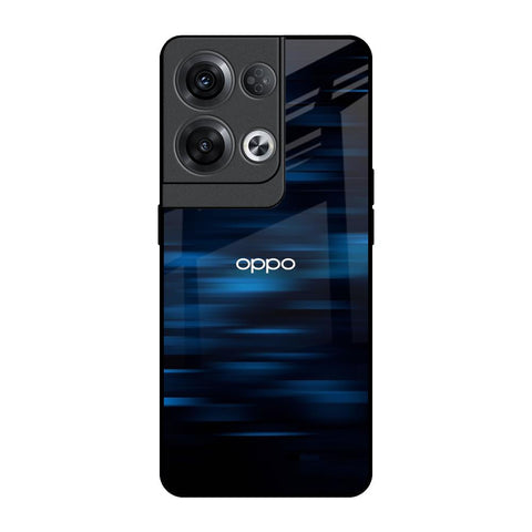 Blue Rough Abstract Glossy Case for Oppo Reno8 Pro 5G