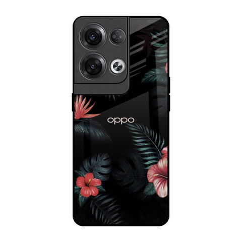 Tropical Art Flower Glossy Case for Oppo Reno8 Pro 5G