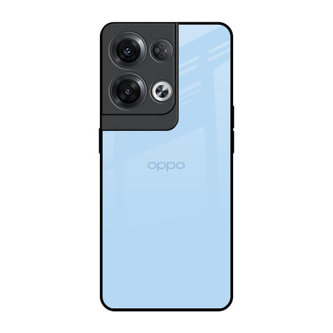 Pastel Sky Blue Glossy Case for Oppo Reno8 Pro 5G