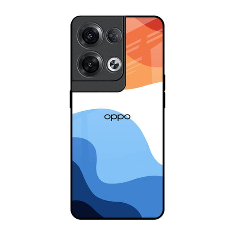 Wavy Color Pattern Glossy Case for Oppo Reno8 Pro 5G