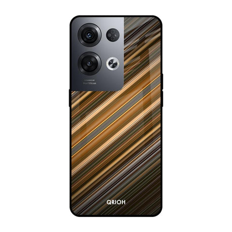 Diagonal Slash Pattern Glossy Case for Oppo Reno8 Pro 5G