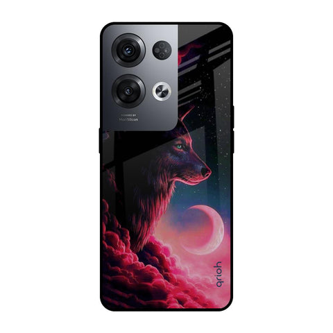 Moon Wolf Glossy Case for Oppo Reno8 Pro 5G