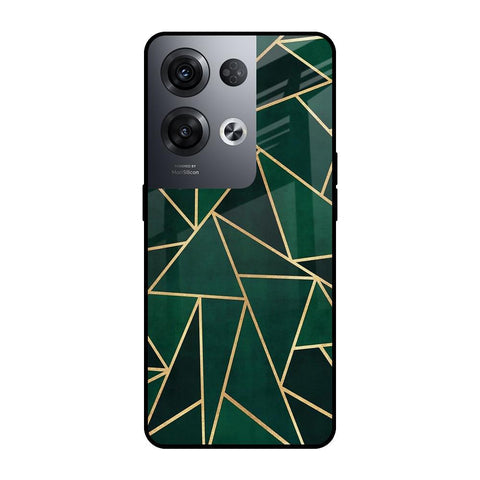 Abstract Green Glossy Case For Oppo Reno8 Pro 5G
