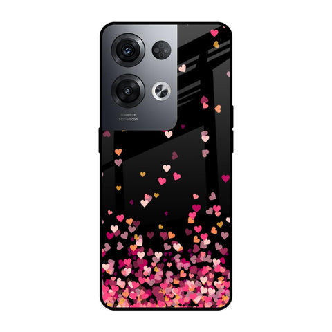 Heart Rain Fall Glossy Case For Oppo Reno8 Pro 5G
